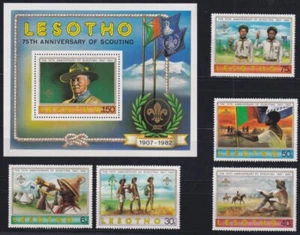 F-EX34729 LESOTHO 1982 Boys Scouts Scouts Scouting Jamboree 75o ANIV BADEM POWELL. - Imagen 1 de 1