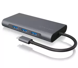 ICY BOX IB-DK4040-CPD Wired USB 3.2 Gen 1 (3.1 Gen 1) Type-C Anthracite, Black - Picture 1 of 5