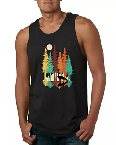 Trippy California Redwoods Forest Fox Silhouette Herren Tank Top - Bild 1 von 9