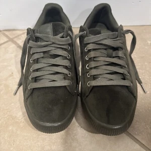 Mens Puma Clyde Shoes Size 10.5 Green Color - Picture 1 of 10