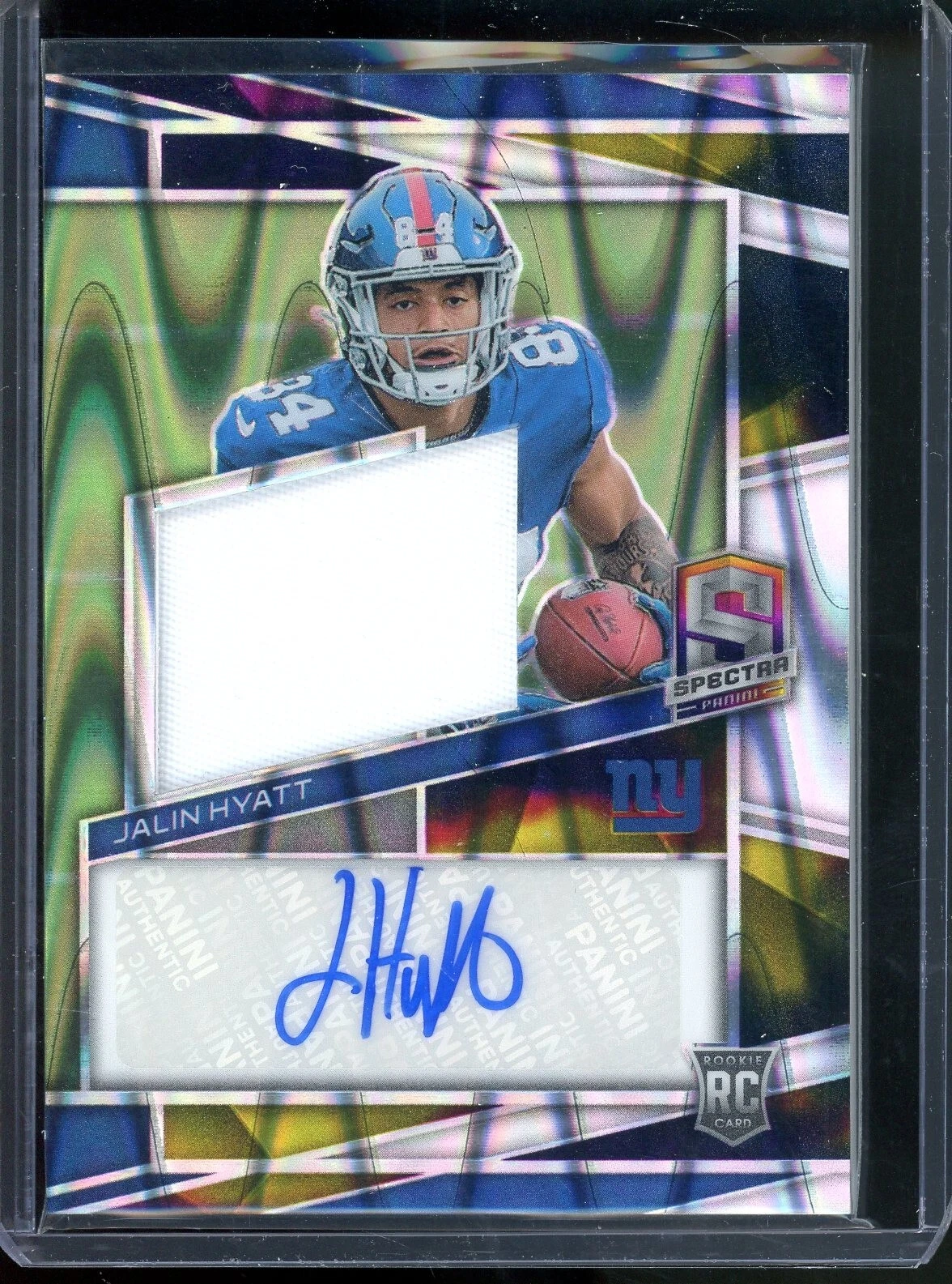 Jalin Hyatt 2023 Panini Spectra Supernova RPA Rookie Patch Auto #30/70 #215