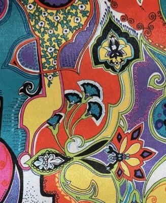 Exquisite Paisley Polyester Floral Fabric 60”x3.3Y Creative Design-Fall Clothing - Image 1 of 4