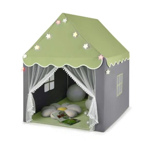 Kinder-Spielzelt Mit Waschbarer Matte & Sternenlichter & Fenster 105 X 121 X 136 - Bild 1 von 12