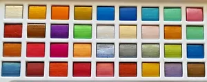 Metallic Glittering Watercolor Solid Paint 2ml Pan 36 Color Set - Picture 1 of 6