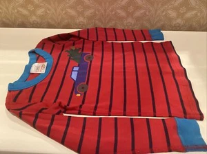 Hanna Andersson Boy’s Size 5 (110) Red Organic Christmas Pajama Top - Picture 1 of 5