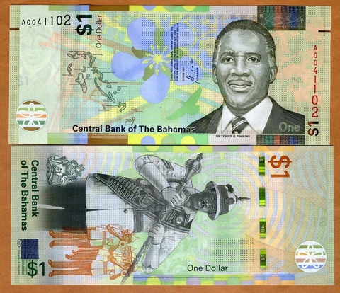 Bahamas, 1 dollar, 2017, P-77 UNC Redesigned Cover