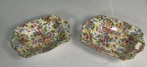 2 Royal Winton Grimwades Made in England Cheadle Chintz BonBon Trinket Tray Dish - Picture 1 of 7