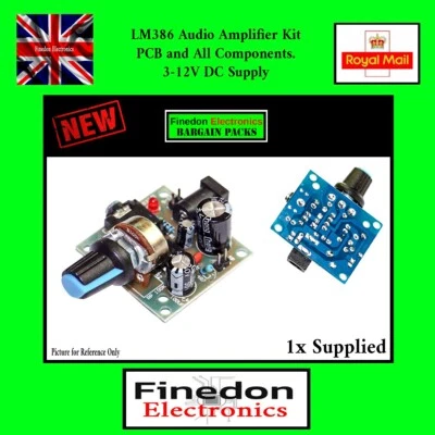 LM386 Super MINI Power Audio Amplifier Board 3V-12V for Pi Arduino Kit - Image 1 of 3