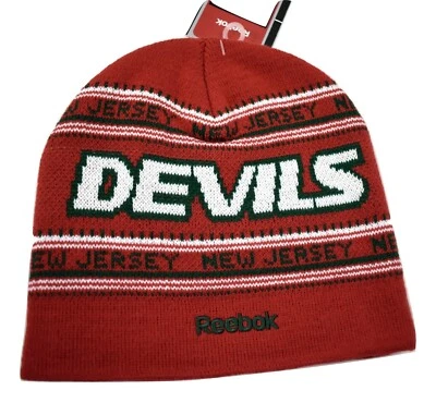 Reebok лицо-off молодежи мальчиков НХЛ Нью-Джерси дьяволов хоккей шапка новый с ярлыками - Изображение 1 из 4