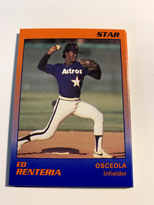 ED RENTERIA 1989 Star Osceola Astros FREE SHIP