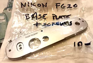 Excellent Nikon FG-20 Base Plate plus 3 screws replacement part - Picture 1 of 3