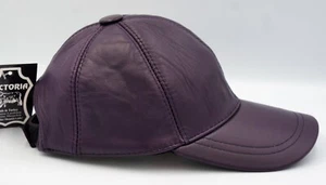 New 100% Real Genuine Lambskin Leather Baseball Cap Hat Sports Visor 42 COLORS - Picture 1 of 51