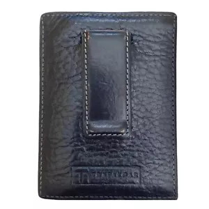 "TRAFALGAR schwarz Leder Business Kredit Geld Brieftasche Etui Gürtelclip 3""x 4""" - Bild 1 von 3