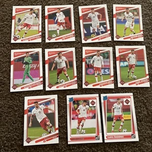 21-22 Donruss Road to Qatar POLAND team base cards 11 cards LEWANDOWSKI - Picture 1 of 7