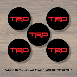 Toyota TRD Wheel Center Cap Overlay x5, Vinyl Decal Sticker - Picture 1 of 1