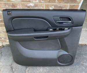07-14 Chevy Tahoe GMC Cadillac Escalade REAR Left Drive Side Door Panel BLACK - Picture 1 of 16