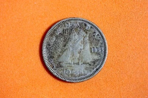 Silbermünze Canda 10 Cent 1953 #M18468 - Bild 1 von 2