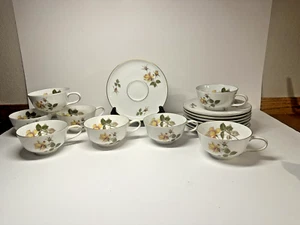 Rosenthal Charlene Cup & Saucer VTG Aida Yellow Rose Seib Bavaria Germany Set 8 - Picture 1 of 16