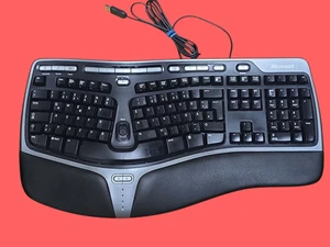 🎯 🖥️ Microsoft Natural Ergonomic Keyboard 4000 v1 – (QWERTZ-Layout) - Zdjęcie 1 z 5