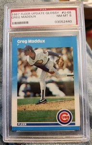 Greg Maddux, 1987 Fleer Update Brillante, U-68, RC, PSA 8, ¡Bonito! - Imagen 1 de 2