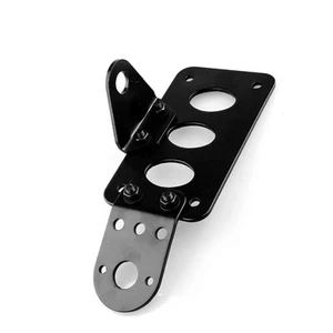˜Motorcycle Brake Tail Light License Plate Side Mount Metal Bracket Black - Picture 1 of 24
