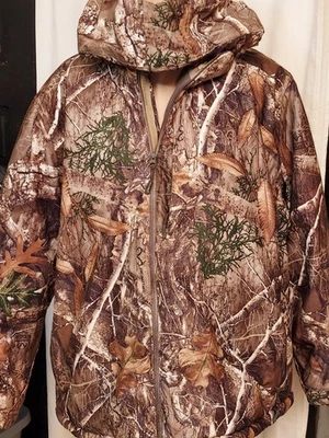 Realtree Edge Camo Hooded Insulated Hunting Coat 3xl - Image 1 of 4