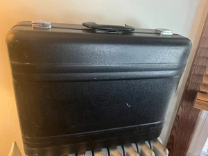 Zero Halliburton Aluminum Metal Hard Case Briefcase Black - approx 21”x17”x7” - Picture 1 of 4