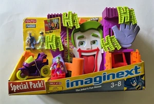 Imaginext DC Super Friends THE JOKER'S FUN HOUSE Rare Exclusive Set Figures Bike - Picture 1 of 3