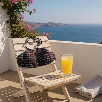 Patagonia Womens Spaghetti Straps Padded Swim Top Size XLARGE Geometric Print - Image 1 of 4