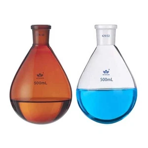 5ml - 2000ml Clear Eggplant Shape Boiling Flask with Standard Outer Joints au - Bild 1 von 15