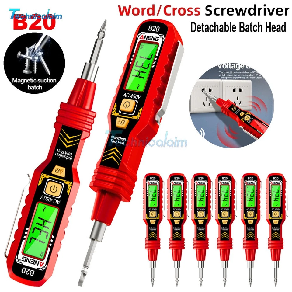 ANENG Electric Tester Pen Screwdriver Voltage Detector Circuit Tester Pen 30V-1000V