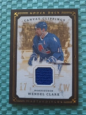2008-09 Upper Deck Masterpieces Art Card Wendel Clark Canvas Clippings EventUsed - Image 1 of 2