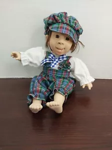 GI-Go Boy Doll, Plaid Outfit. Brown Hair Brown Eyes. Toothy Smile. - Picture 1 of 7