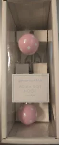 Pottery Barn Kids rosa und weiß gepunkteter Haken neu im Karton - Bild 1 von 2