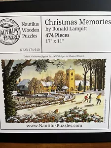 Nautilus Wooden Puzzle CHRISTMAS MEMORIES 474 Pieces Whimsy Shapes Complete - Picture 1 of 24