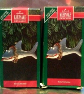 2 ~ Hallmark Keepsake Ornament Tasty Christmas Shark ((EUC)) - Picture 1 of 1