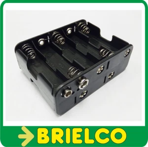PORTAPILAS NEGRO 10 PILAS AA R6 DOBLE CARA 2X5 CLIP 6F22 78X57X29MM BD11661 - Imagen 1 de 1
