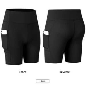 High Waisted Biker Shorts for Women Workout Athletic Yoga Leggings with Pockets - Picture 1 of 18