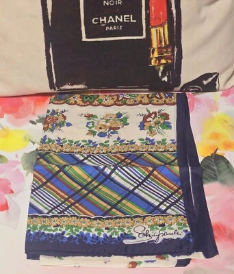 ПОДЛИННЫЙ SCHIAPARELLI ШЕЛКОВЫЙ ШАРФ ВИНТАЖНЫЙ - Изображение 1 из 4