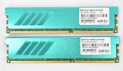 EVO Leggera Geil 16GB (2x8GB) PC3-10666 CL9 1.5V  Desktop RAM Memory - Image 1 of 3