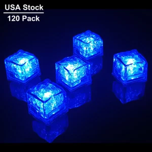 Waterproof Light Up Led Ice Cubes Blue for Drinks Night Clubs Karaoke Parties - Picture 1 of 7