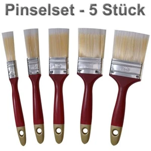 5pcs Brush Set Flat Brush Painting Brush DIY DIY Wall Paint Varnish - Picture 1 of 1