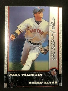 JOHN VALENTIN RUSTY GREER  1999 Bowman Chrome ERROR Miscut OddBaLL Card Rare!! - Picture 1 of 2
