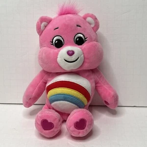2020 Care Bears 10” Cheer Bear Rainbow Pink Plush Stuffed Animal Toy - Picture 1 of 6