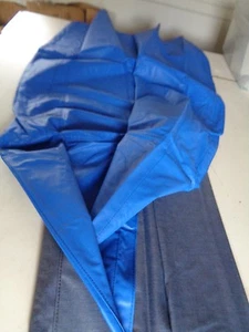 Attwood Marine 24009 - 2 Bow Bimini Top FABRIC BLUE VINYL 88"-96" BEAM  - Picture 1 of 2