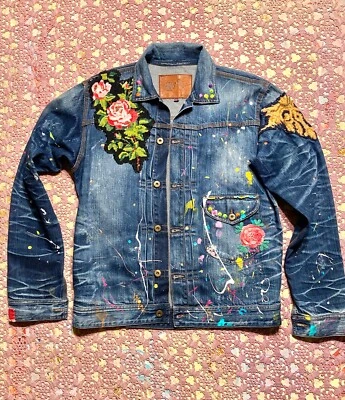 Chaqueta de Camionero PRPS Indigo Denim PERSONALIZADA Talla L Foto 1 de 4