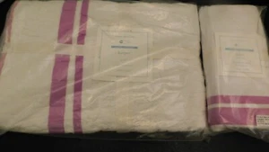 NEW Pottery Barn Baby Harper Crib Skirt and Toddler Quilt PURPLE - Picture 1 of 4