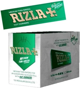 Rizla Green 100% Genuine Standard Regular Rolling Papers 25/50/100 Booklets - Picture 1 of 1