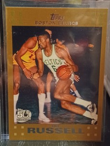BILL RUSSELL 2007 TOPPS GOLD PARALLEL 945/2007! #6