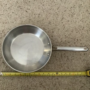 CALPHALON 1390 10"  NONSTICK OMLETTE PAN Frying Cooking Silver VTG No Lid - Picture 1 of 5